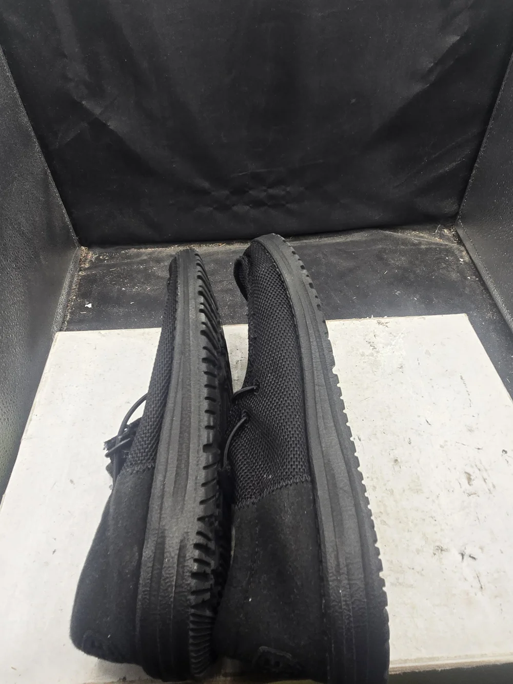 Hey Dude Men's Black Mesh Slip-On Loafers